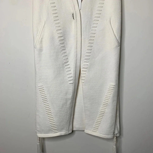 Anthropologie One Grey Day Drew Cardigan Vest Blazer Sleeveless Open Tassel - Picture 6 of 11